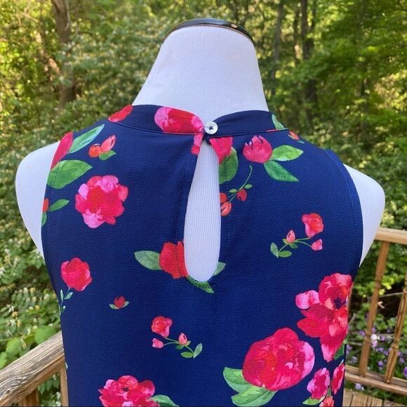 Mud Pie Sawyer Swing Dress, Midnight Blue/Floral - Picture 2 of 11